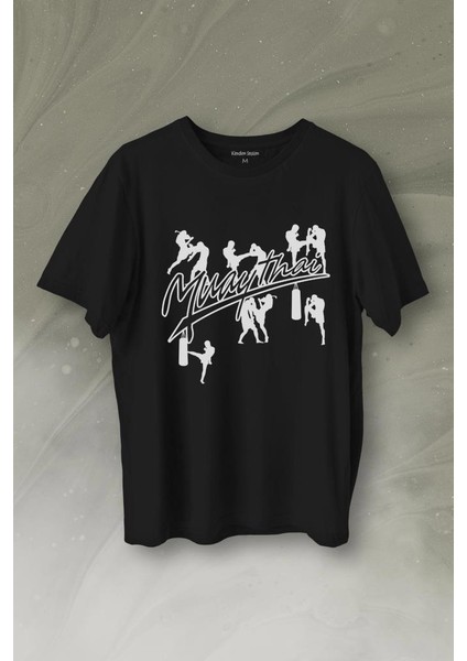 Muay Thai Muaythai Dövüş Uzak Doğu Sanatı Fıght Baskılı Tişört T-Shirt