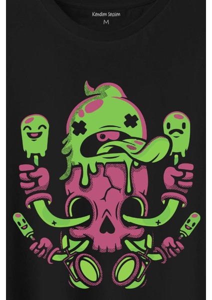 Icecream Skull Dondurma Kurukafa Street Wear Baskılı Tişört T-Shirt fiyatları