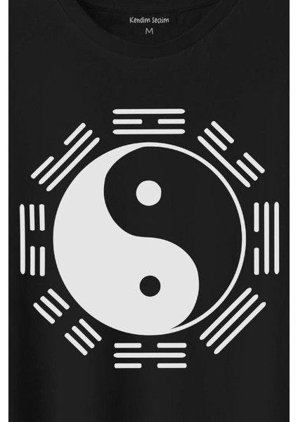 Siyah ve Beyaz Ying Yang Pokemon Minimal Baskılı Tişört T-Shirt fiyatları