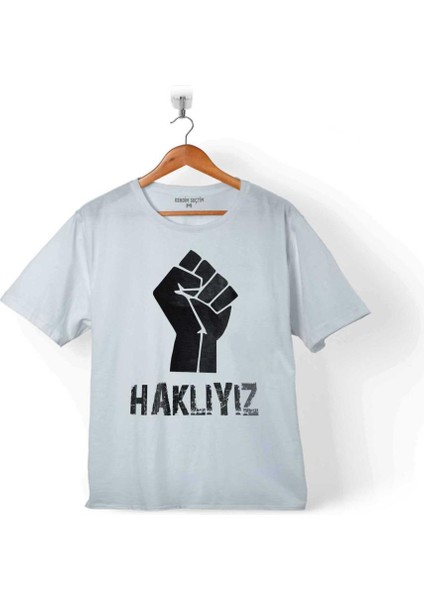Haklıyız Direniş Eylem Sosyalizm 1 Mayıs Işçi Çocuk Tişört Beyaz