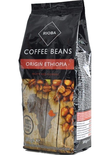 Rioba Coffee Beans Origin Ethiopia Çekirdek Kahve Etiyopya 500G Jonex Mp