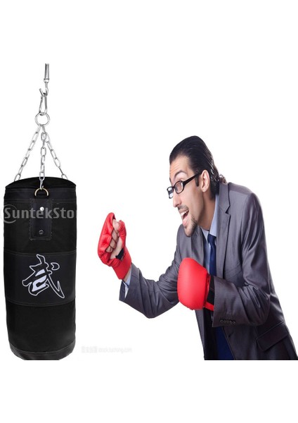 Boks Çantası Ev Yumruklama Kum Torbaları Dövüş Sanatı Kickboks Eğitimi Siyah 90(Yurt Dışından)