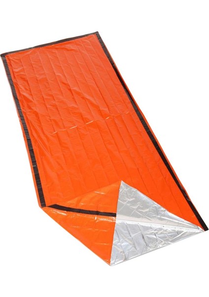 Yüksek Görünürlüklü Turuncu Acil Uyku Tulumu Termal Battaniye Çadır Bivvy