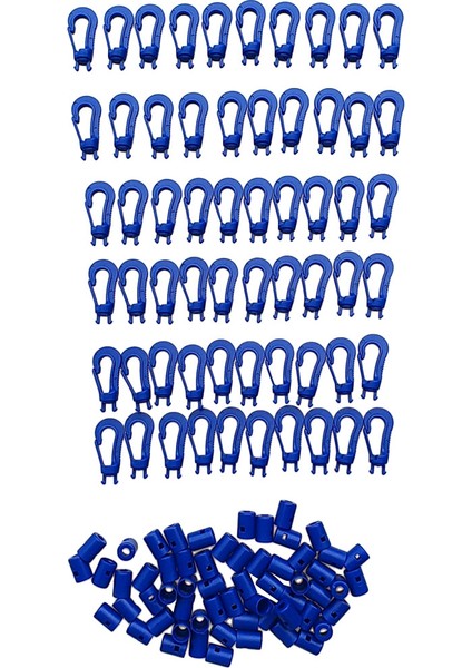 60PCS Plastik Kanca Bungee Kordon Karabiner Kancası Tüplü Dalış modelleri