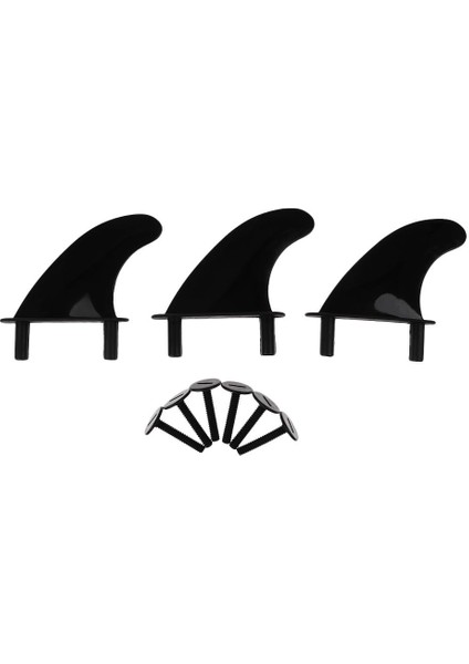 3x Yedek Plastik Yumuşak Üst Sörf Tahtası +6 Vidalar Siyah8