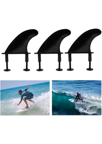 3x Yedek Plastik Yumuşak Üst Sörf Tahtası +6 Vidalar Siyah8 fırsatları