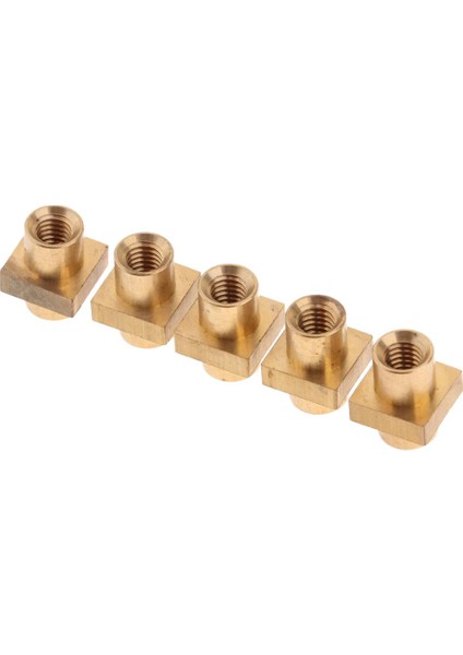 5 Adet Pirinç Kare Fındık Plastik Enjeksiyon Kalıplama M6 x 12MM Gömülü Somun(Yurt Dışından)