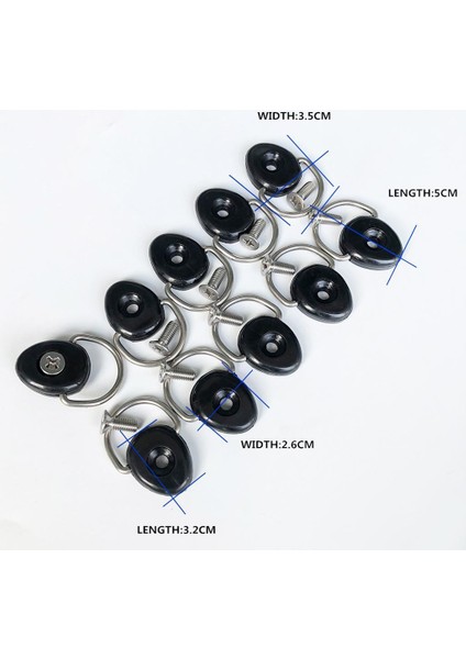 10X Yedek Kayak D Ring Boat Güverte Desteği Vidalar Donanımı fırsatları