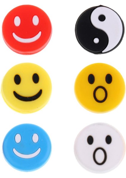 6pcs Tenis Raket Titreşim Sönümleyici Şok Emici Damper Dekor Karışık Renk (Yurt Dışından) fiyatları