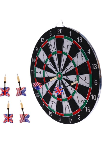 Dart Tahtası 15 Inç Çift Taraflı Ev Kapalı Oyun 6 Bar Pub Için Pirinç Dart