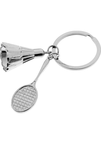 Mini Badminton Raket ve Shuttlecock ile Alaşım Anahtarlık / Anahtar Yüzük / Kolye