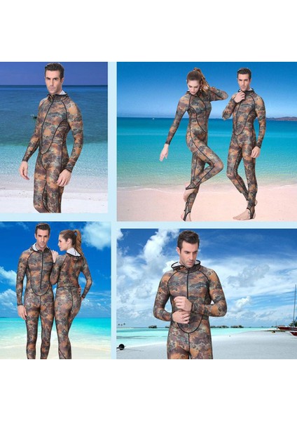 Kamuflaj Wetsuit Tüplü Dalış Sörf Mızrak Kuşu Xl indirimleri