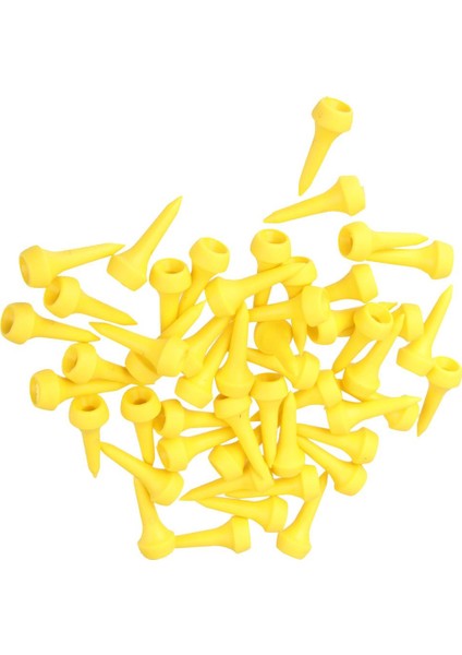 100 Adet Küçük Sarı Plastik Golf Profesyonel Tees Aracı 35MM
