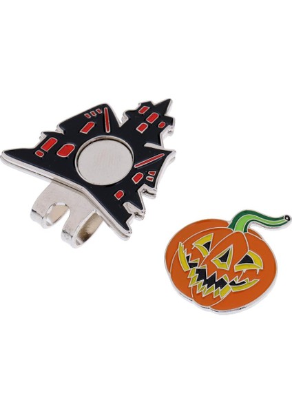 Cadılar Bayramı Balkabağı Visor Golf Ball Markers Klip Golf Aksesuarları modelleri