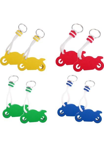 8x Yüzen Motosiklet Keychain Kayan Yelken Için Şamandıra Yüzüşü Knahi