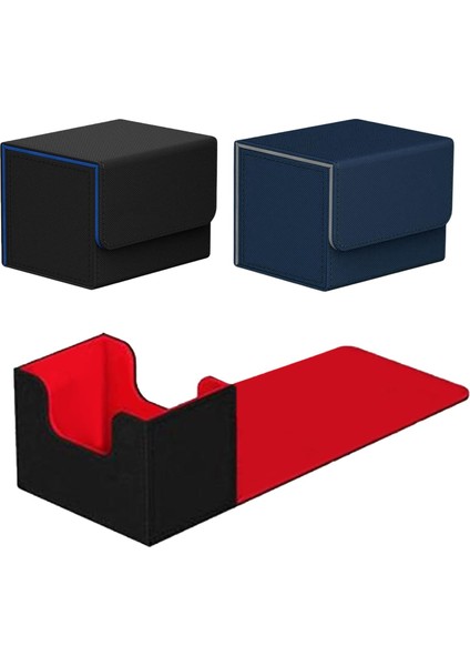 3x Ticaret Kart Güverte Kutusu Oyun Kartı Depolama Kılıfı Organizatör Tcg Mtg Kartı