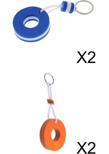 2 × Komik Yüzen Tekne Anahtarlık Yatlama Balıkçılık