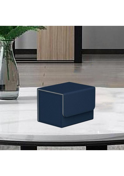 5x Kart Güverte Kutusu Depolama Tutucu Organizatör W/ Mıknatıs Kapatma Ekranı Tcg Mavi modelleri