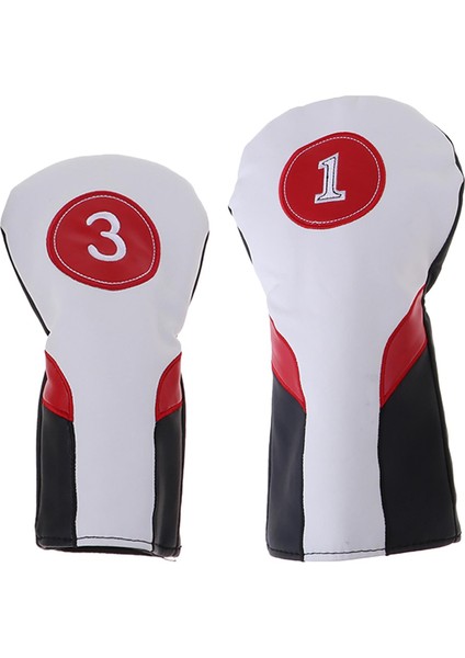 Sports Golf Club Headcover 460CC Sürücü. 1 3 (Beyaz 1+Beyaz)