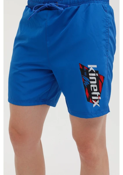 SN338 Maxım Swım Short 2f Saks Erkek Deniz Şortu