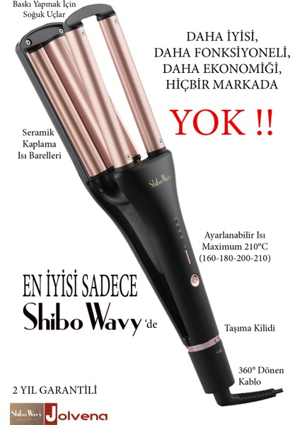 Shibowavy 4 Ayarlı Siyah Wag Maşa (19/25/28/32MM Yeni Versiyon)  Küçük-Orta-Iri Dalgalar Aynı Maşada