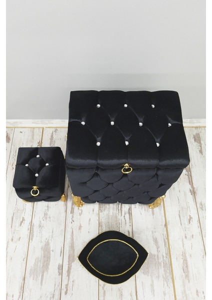 3'lü Çamaşır Sepeti Seti MDF ve İpek Kadife Malzeme ile Şık Tasarım 56x45x33 cm fiyatları