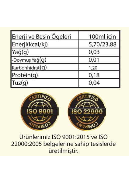 Gilaburu Sirkesi Doğal Fermantasyon İçilebilir Katkısız Cam Şişe 3 x 500 ml