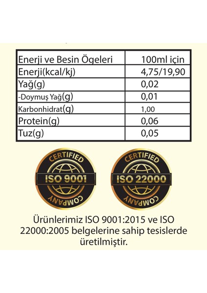 Hanzade Bitkisel Kuşburnu Sirkesi Doğal Fermantasyon İçilebilir Katkısız Cam Şişe 3 x 500 ml