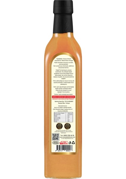 Karpuz Sirkesi Doğal Fermantasyon İçilebilir Katkısız Cam Şişe 2 x 500 ml