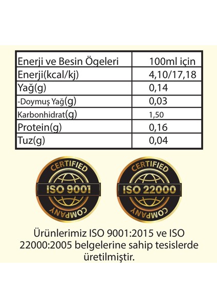 Hindistan Cevizi Sirkesi Doğal Fermantasyon İçilebilir Katkısız Cam Şişe 2 x 500 ml