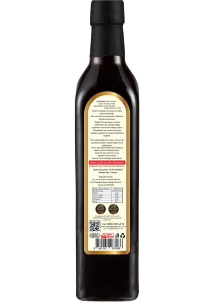 Balzamik Sirke Doğal Fermantasyon İçilebilir Katkısız Cam Şişe 2 x 500 ml fırsatları