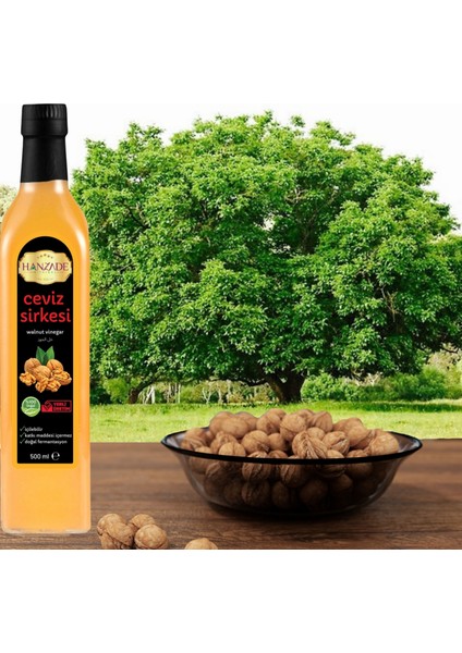 Enginar - Ceviz Sirkesi Doğal Fermantasyon İçilebilir Katkısız Cam Şişe 500 ml 2'li indirimleri