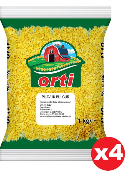 Pilavlık Bulgur 4 x 1 kg