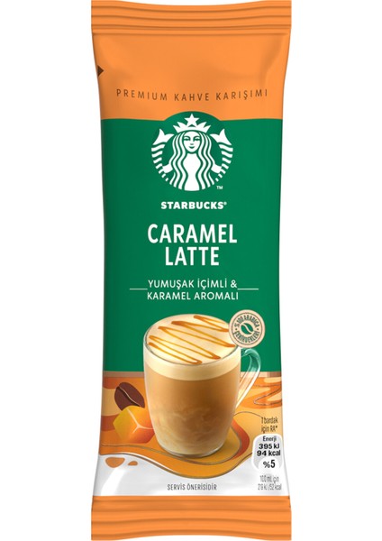 Caramel Latte Premium Serisi 20 Adet x 21,5 gr Granül Kahve Yeni