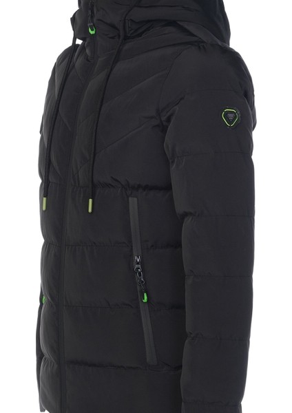 Siyah Erkek Çocuk Su ve Rüzgar Geçirmez Içi Kalın Kürklü Yıkanılabilir Mont & Kaban modelleri