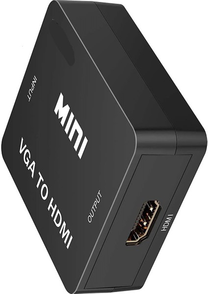 DNR Bilişim VGA & HDMI 1080P Dönüştürücü Adaptör Konektörü USB Güç Kablo Destekli   Tam 1080P VGA - HDMI