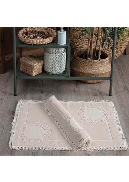 Püskül Dantelli Ayak Havlusu 50 x 70 cm 2'li