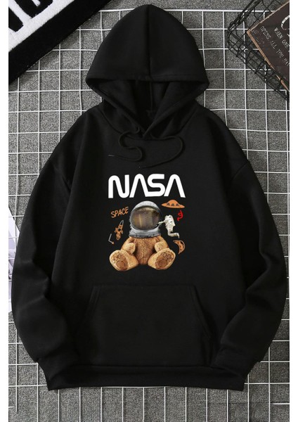 Nasa Bear Baskılı Sweatshirt