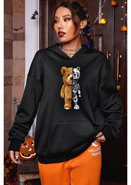 Boys Bear Baskılı Sweatshirt