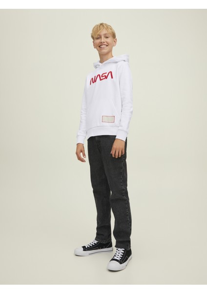 Jack & Jones Kapüşonlu Nasa Baskılı Sweatshirt