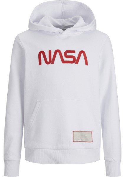 Jack & Jones Kapüşonlu Nasa Baskılı Sweatshirt