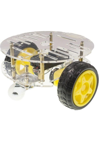 Emes Robotik Yuvarlak Şase 2WD Engelden Kaçan ve Çizgi Takip Eden Wi-Fi Robot Araç Seti