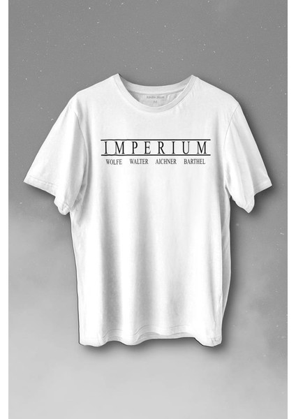 Wwe Imperium Wolfe Walter Aichner Barthel Amerikan Güreşi Baskılı Tişört T-Shirt Beyaz