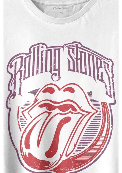 Rolling Stones Rock Retro 70S 80S Music Baskılı Tişört T-Shirt Beyaz fiyatları