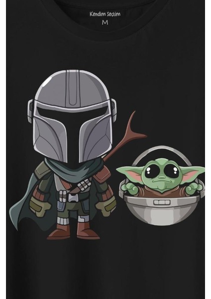 Baby Yoda Mando Figür The Mandalorian Bebek Yoda Star Wars Baskılı Tişört T-Shirt fiyatları