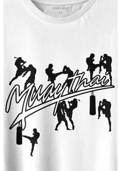 Muay Thai Muaythai Dövüş Uzak Doğu Sanatı Fıght Baskılı Tişört T-Shirt Beyaz fiyatları