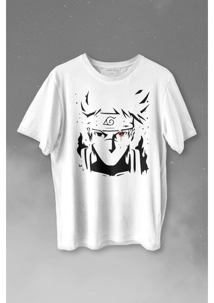 Naruto Kakashi Anime Dizi Baskılı Tişört T-Shirt