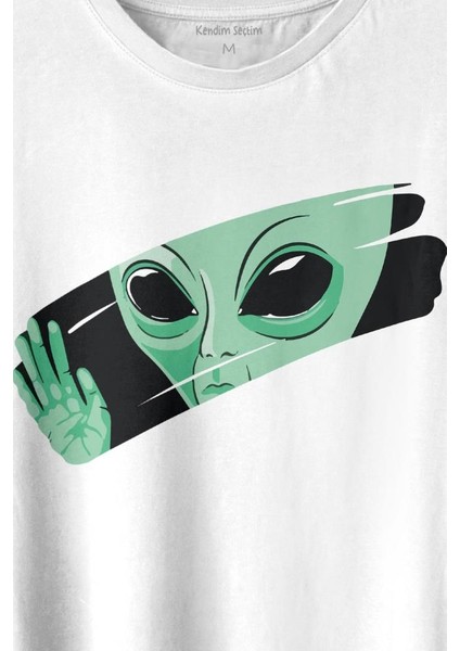 Ufo Uzaylı Yeşil E.t. Nasa Gezegen Baskılı Tişört T-Shirt Beyaz fiyatları