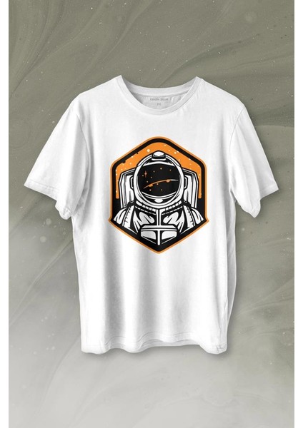 Solana Sol Astronot Cyrpto Coin Logo Baskılı Tişört T-Shirt Beyaz