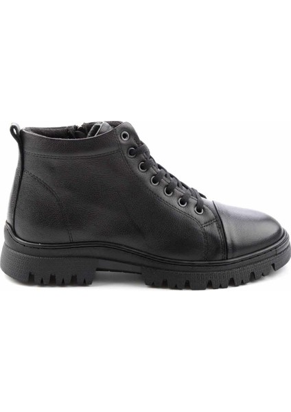 Siyah Leather Erkek Bot & Bootie E02759605203